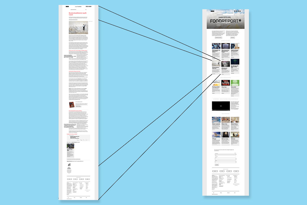 Ein Artikel sollte automatisch Teaser generieren, die auf allen Detailseiten einsetzbar sind.