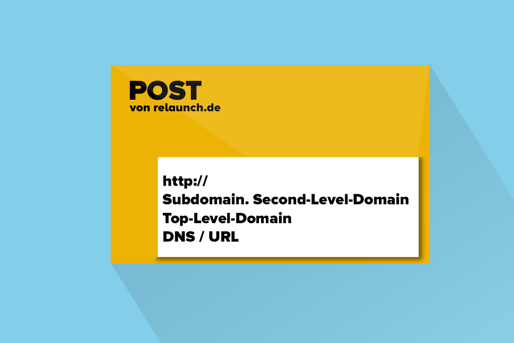 Adresse der Website mit Domain, Subdomain und DNS-Eintrag